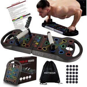 Push Up Board Fitness, Portable Foldable 20 in 1 Push Up Bar at Home Gym, Handle